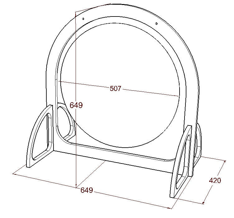 Gong Stand for 19" or smaller gong, (click together, no fixings required)